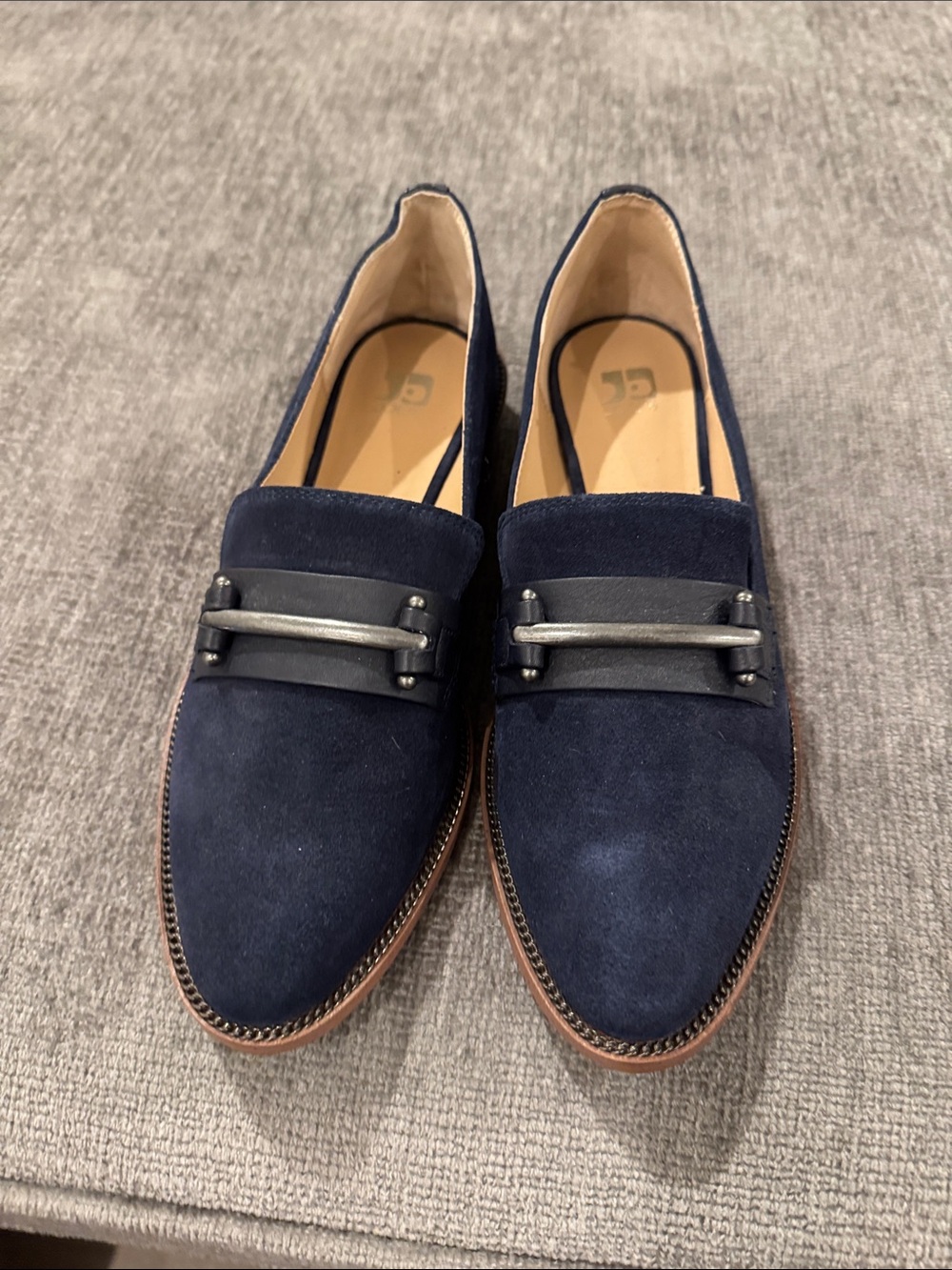 Woman's Joe's Jeans BLUE FAUX Suede Hallee Loafer Slip Ons Size 7 NEW NO BOX